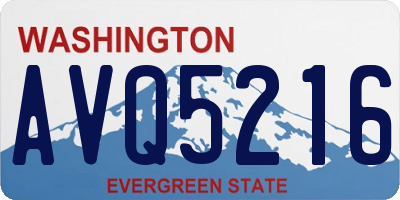 WA license plate AVQ5216