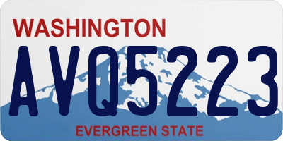 WA license plate AVQ5223