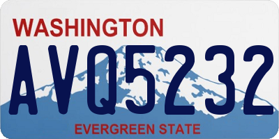 WA license plate AVQ5232