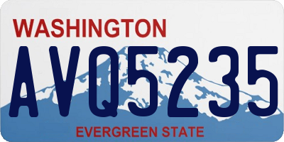 WA license plate AVQ5235