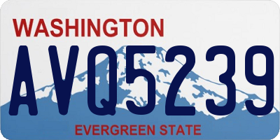 WA license plate AVQ5239