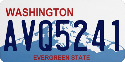 WA license plate AVQ5241