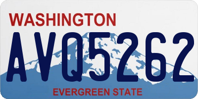 WA license plate AVQ5262