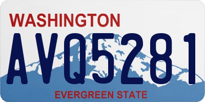 WA license plate AVQ5281