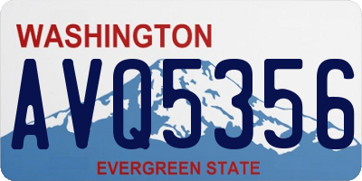 WA license plate AVQ5356