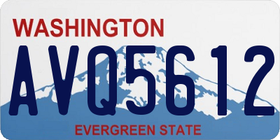 WA license plate AVQ5612