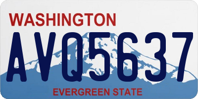 WA license plate AVQ5637