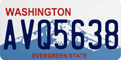 WA license plate AVQ5638