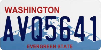 WA license plate AVQ5641