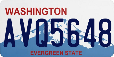 WA license plate AVQ5648