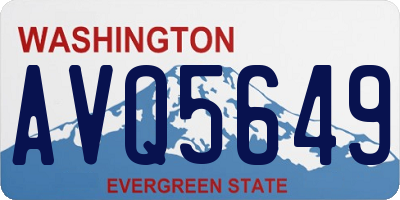 WA license plate AVQ5649