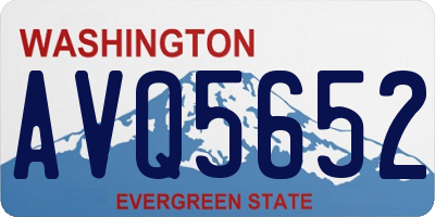 WA license plate AVQ5652
