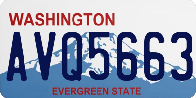 WA license plate AVQ5663
