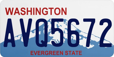 WA license plate AVQ5672