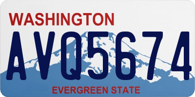 WA license plate AVQ5674