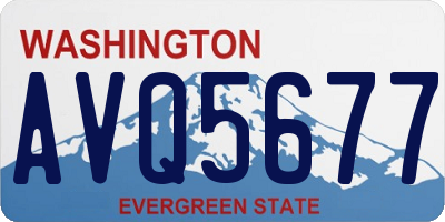 WA license plate AVQ5677