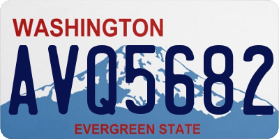 WA license plate AVQ5682