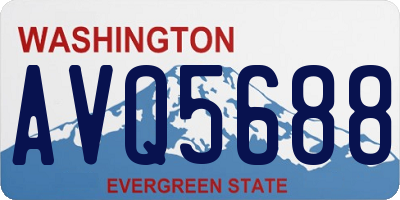 WA license plate AVQ5688