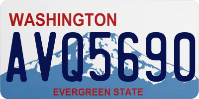 WA license plate AVQ5690