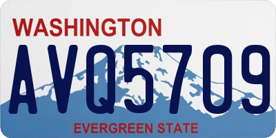 WA license plate AVQ5709