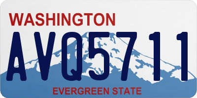 WA license plate AVQ5711