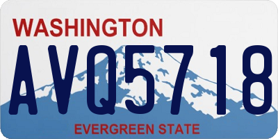 WA license plate AVQ5718