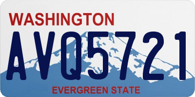 WA license plate AVQ5721