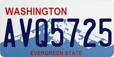 WA license plate AVQ5725