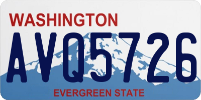 WA license plate AVQ5726