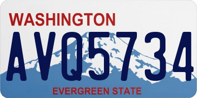 WA license plate AVQ5734