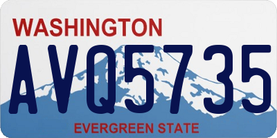 WA license plate AVQ5735