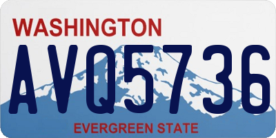 WA license plate AVQ5736