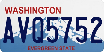 WA license plate AVQ5752