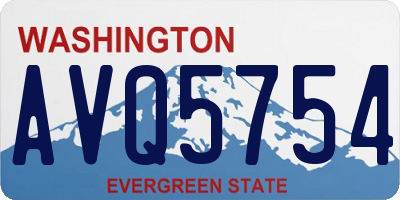 WA license plate AVQ5754