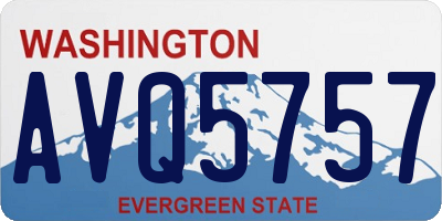 WA license plate AVQ5757