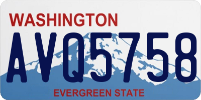 WA license plate AVQ5758