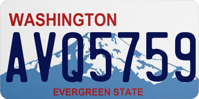 WA license plate AVQ5759
