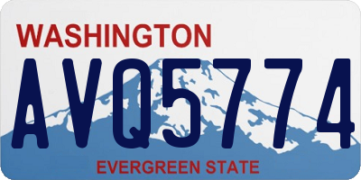 WA license plate AVQ5774
