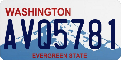 WA license plate AVQ5781