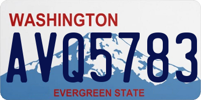 WA license plate AVQ5783