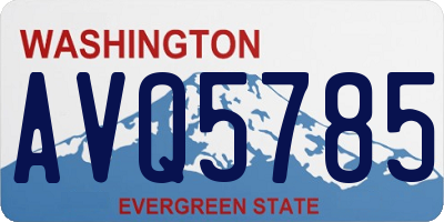 WA license plate AVQ5785