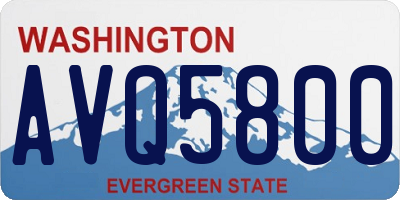 WA license plate AVQ5800