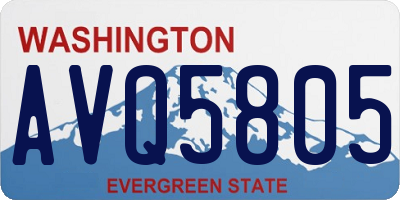 WA license plate AVQ5805