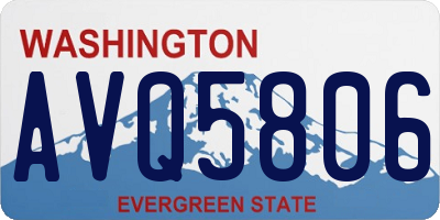 WA license plate AVQ5806