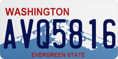 WA license plate AVQ5816
