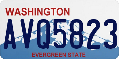 WA license plate AVQ5823