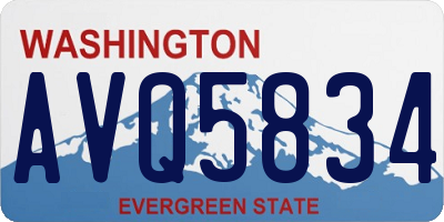 WA license plate AVQ5834