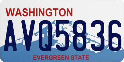 WA license plate AVQ5836