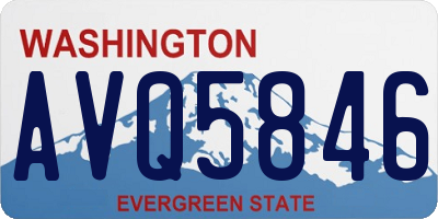 WA license plate AVQ5846