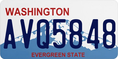 WA license plate AVQ5848